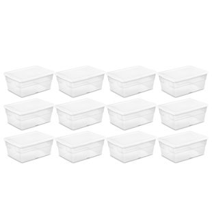 Sterilite Heavy Duty 16 Gallon Portable Plastic Footlocker Storage Container  With Handles And Wheels For Dorms And Apartments, Flat Gray (6 Pack) :  Target