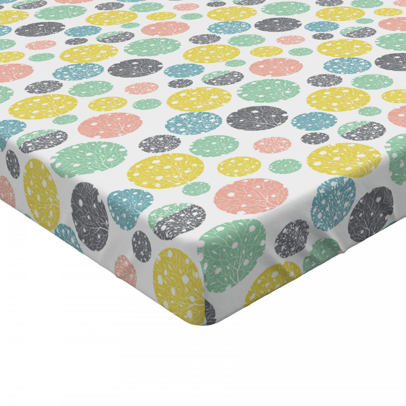Microfiber Polka Dots Fitted Sheet, Multicolor Polka Dots, Full/Double Fitted Sheet