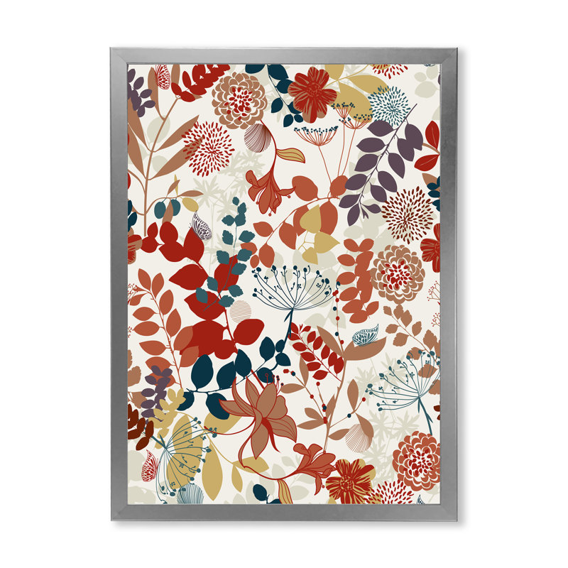 Jardin botanique rétro - impression sur toile, H 20 po x l 12 po x P 1,5 po, Toile encadrée argentée
