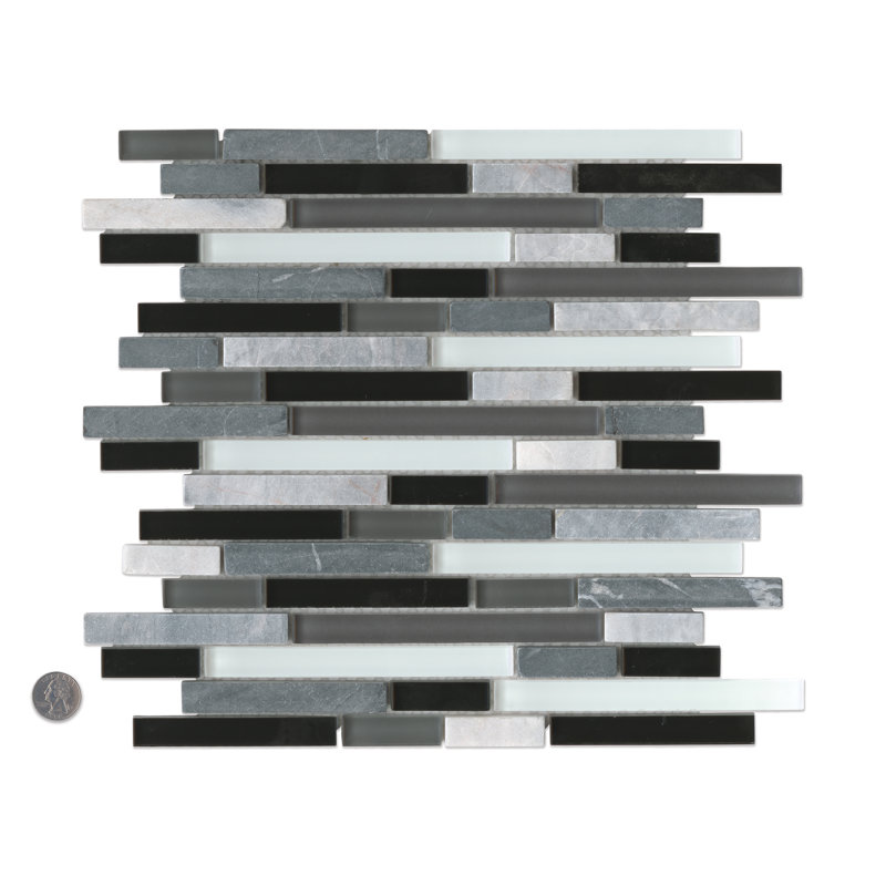 Eclipse Glass Linear Mosaic Wall Tile, Essex