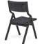 Chaises pliantes en bois noir avec siège et dossier tressés, ensemble de 2, idéales pour la cuisine et la salle à manger, gain de place, confortables et élégantes. Finition en bois et sangles.