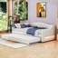 Twin XL Upholstered Daybed with Pull-out Twin XL Trundle and Integrated LED Lighting-1843843581