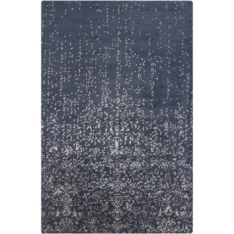 Rupec Blue Abstract Area Rug