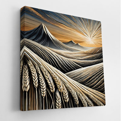 Sunrise Over Grain Filled Mountains