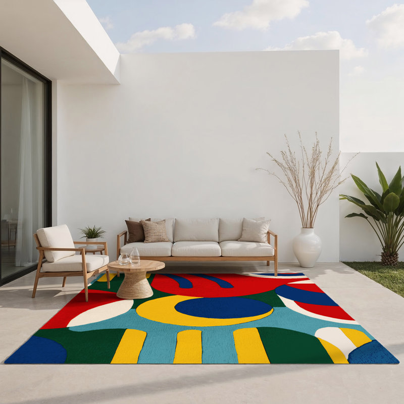 Tapis d'intérieur et d'extérieur Poppy Stomp, Rectangle 1 pi 6 po x 2 pi 6 po