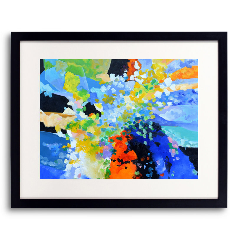 «Abstract Still Life» par Pol Ledent - Peinture, H 25,25 po x l 31,25 po, Papier avec cadre noir