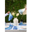 Jardin Embroidered Linen Scalloped Stripe Napkins-2032981003