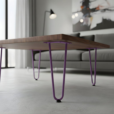 ROUS Hardware 18" Hairpin Furniture Leg | Steel Mid-Century Modern Table Leg – Royal (Purple), 1 Count