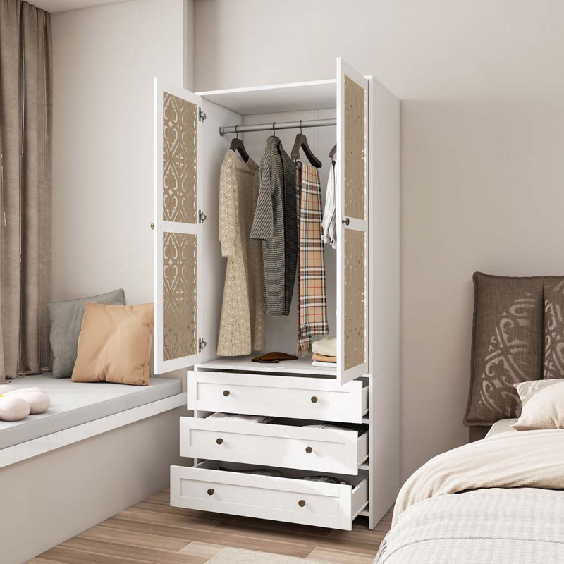 Armoire en rotin à 3 tiroirs