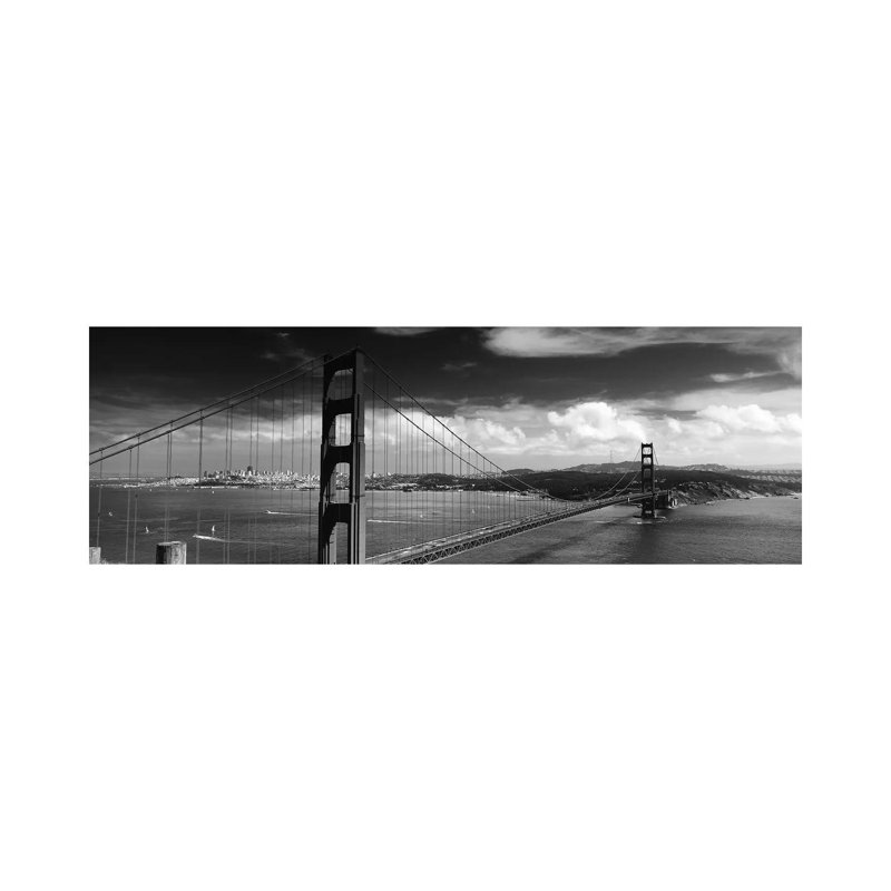 Bridge over a River, Golden Gate Bridge, San Francisco, California, USA 1 Piece Wrapped Canvas Panoramic Wall Art