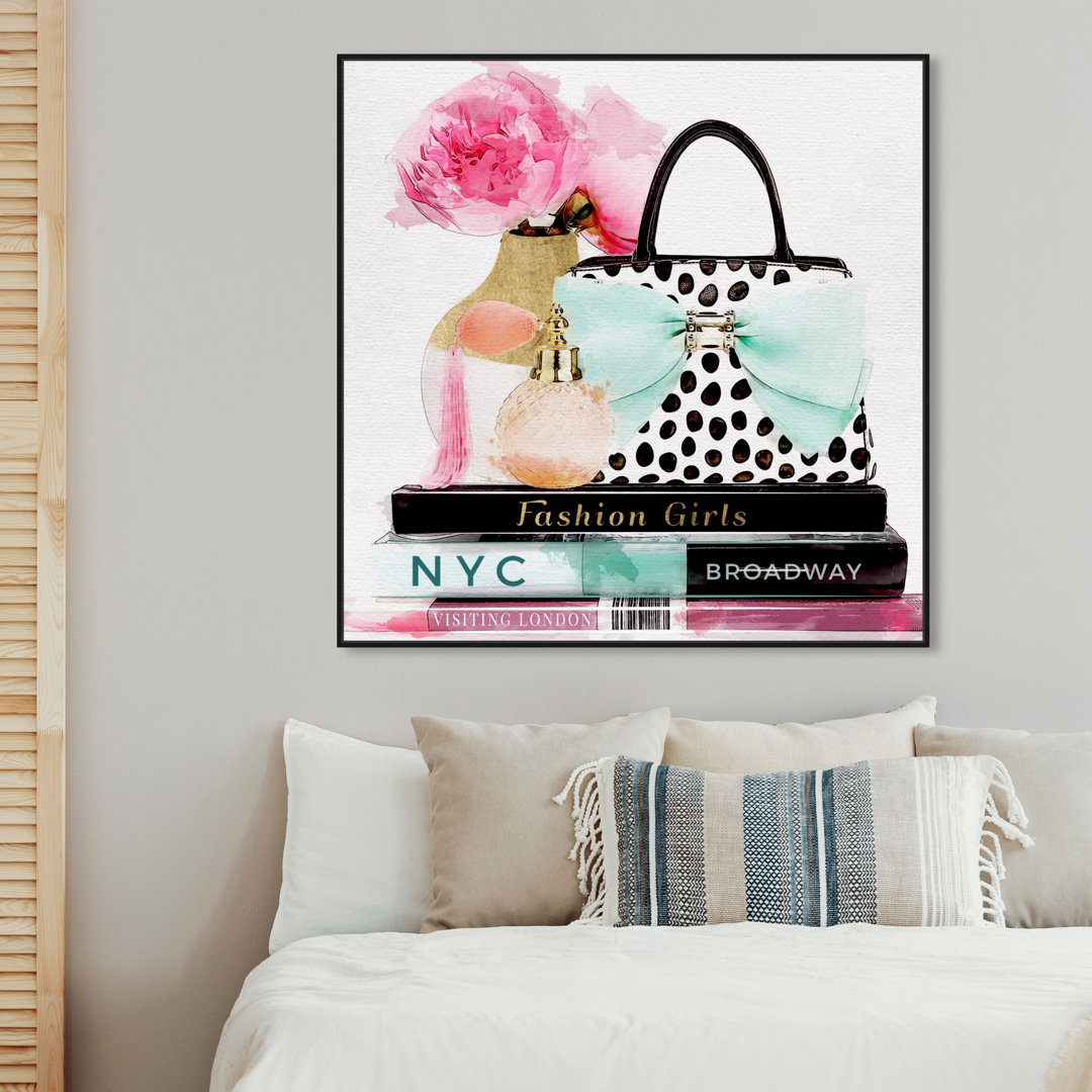 " Fashion And Glam My Girly Essentials Square, Modern & Contemporary Black. " Oliver Gal Prints 