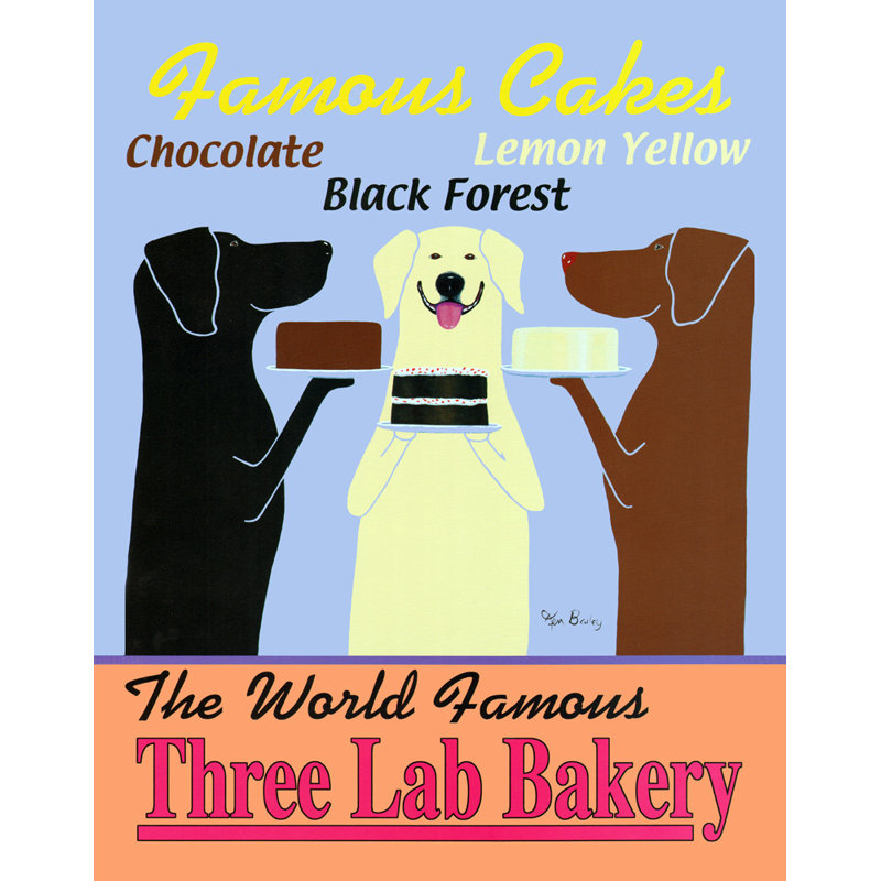 Three Lab Bakery, 18'' H x 14'' W