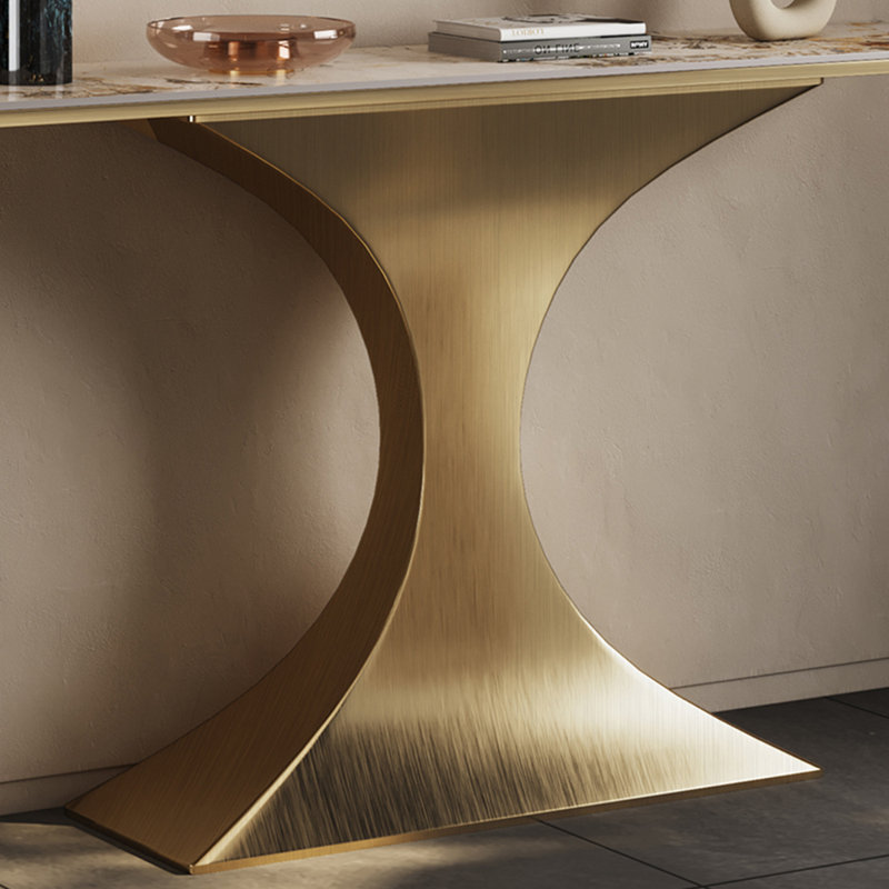 Console en pierre frittée de style italien, H 33,4 po x l 62,9 po x P 15,7 po