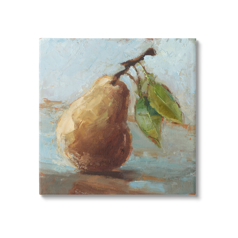 Poire, peinture de cuisine sur toile, H 24 po x l 24 po x P 1,5 po