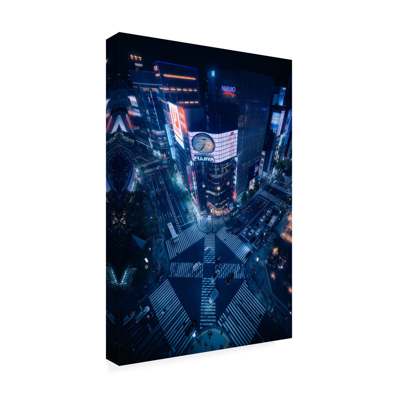 Javier De La Crossing Ginza Canvas Art, L 30 po x H 47 po