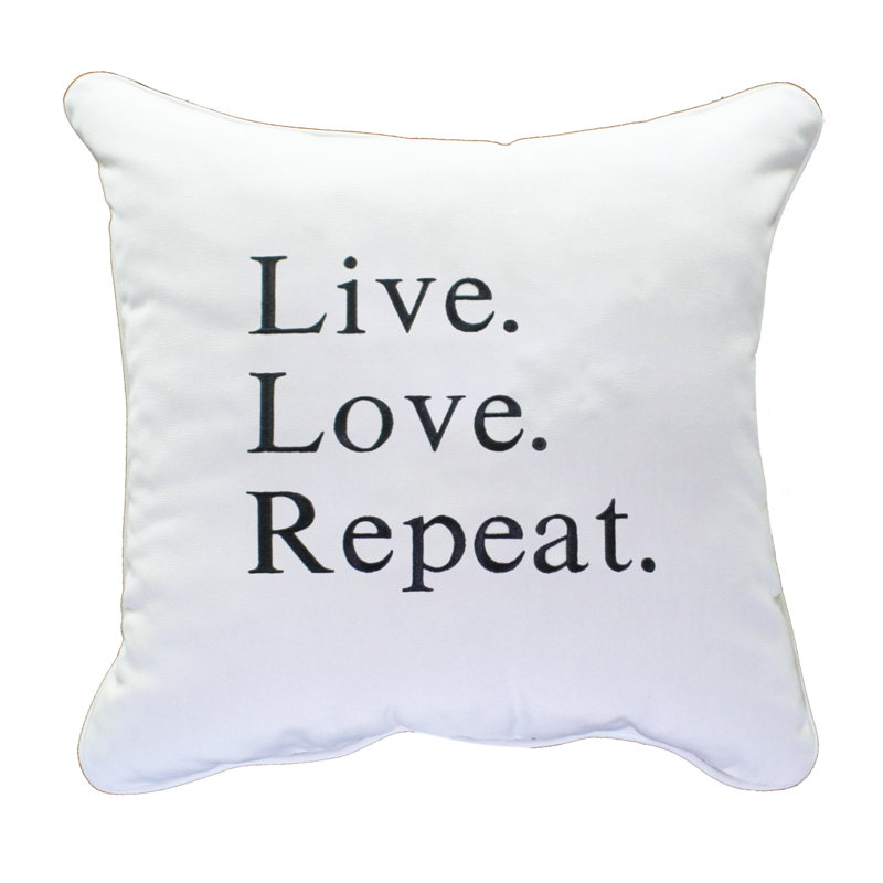 Embroidered Sunbrella® Outdoor Throw Pillow