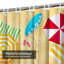 Rideau de douche imperméable avec 12 crochets Beach Day-1471489698