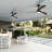 52" Ceiling Fan, Indoor Outdoor Ceiling Fan With Light With Remote Control, Noiseless Reversible Motor, 6 Speed ,3 Color , For Patio Living Room, Bedroom, Office,Indoor