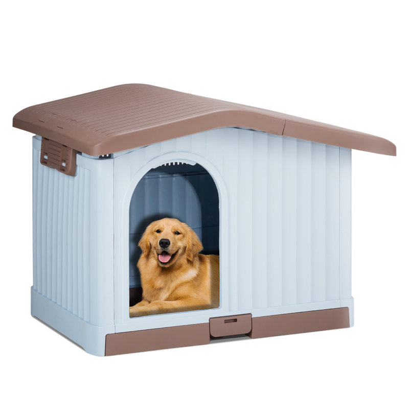 Niche pour chien 34 pouces en plastique brun