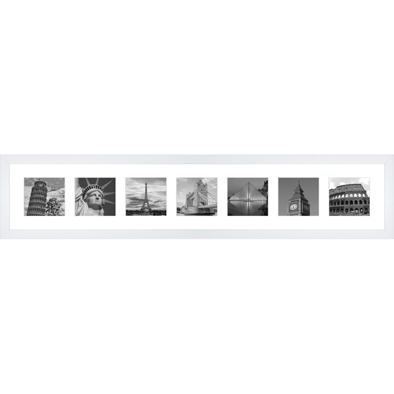 Adejinmi Wood Picture Frame with Mat, White