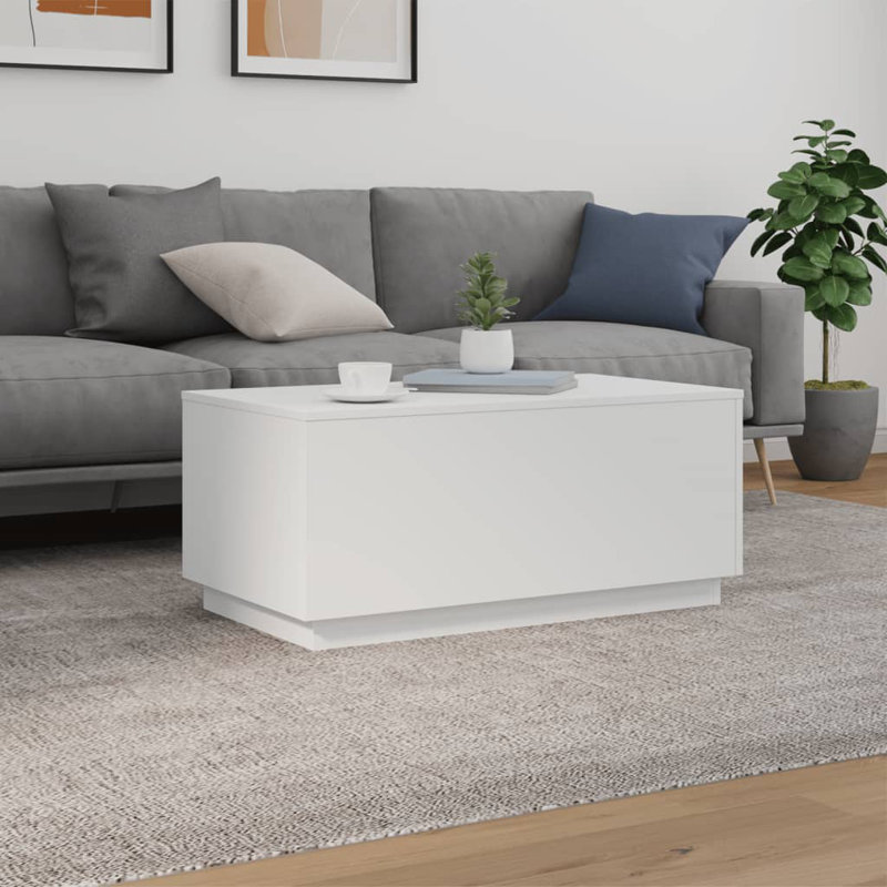 Caolain Block Coffee Table, White
