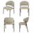 46'' Round Dining Table Set with 32.6"H 4 Chairs, Modern Round Kitchen Table and Chairs Set, Space-Saving Solid Frame Dining Room Furniture, Easy Assembly for Home Kitchen Apartment-112460107-112460106