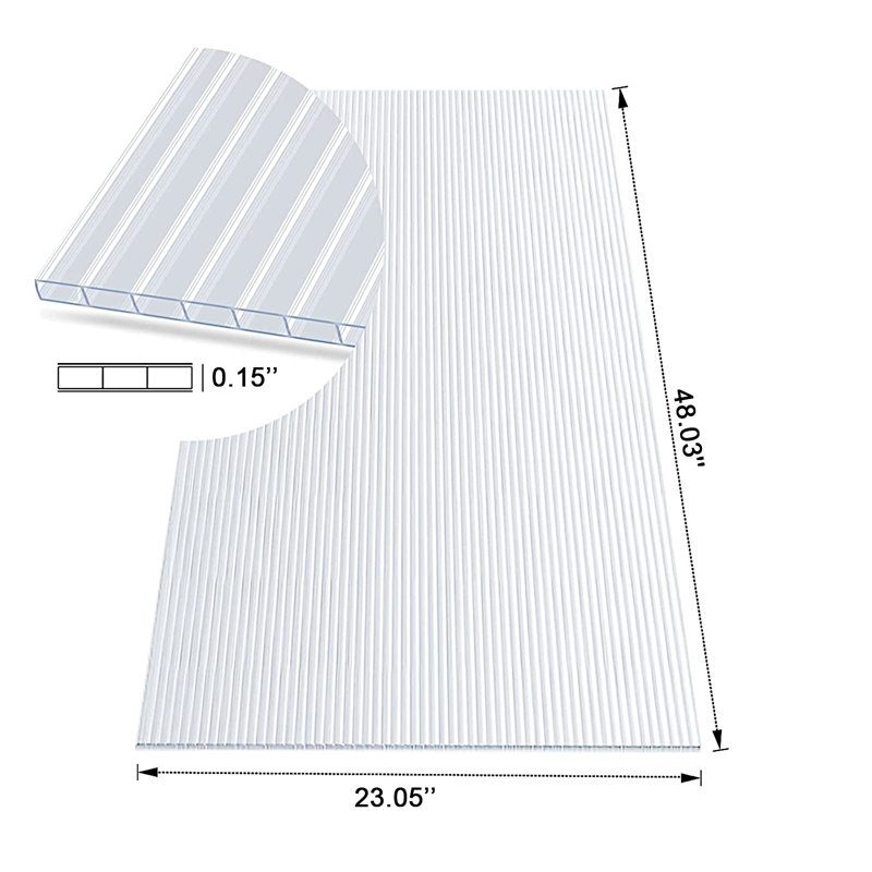 Couvre-panneau en polycarbonate à double paroi