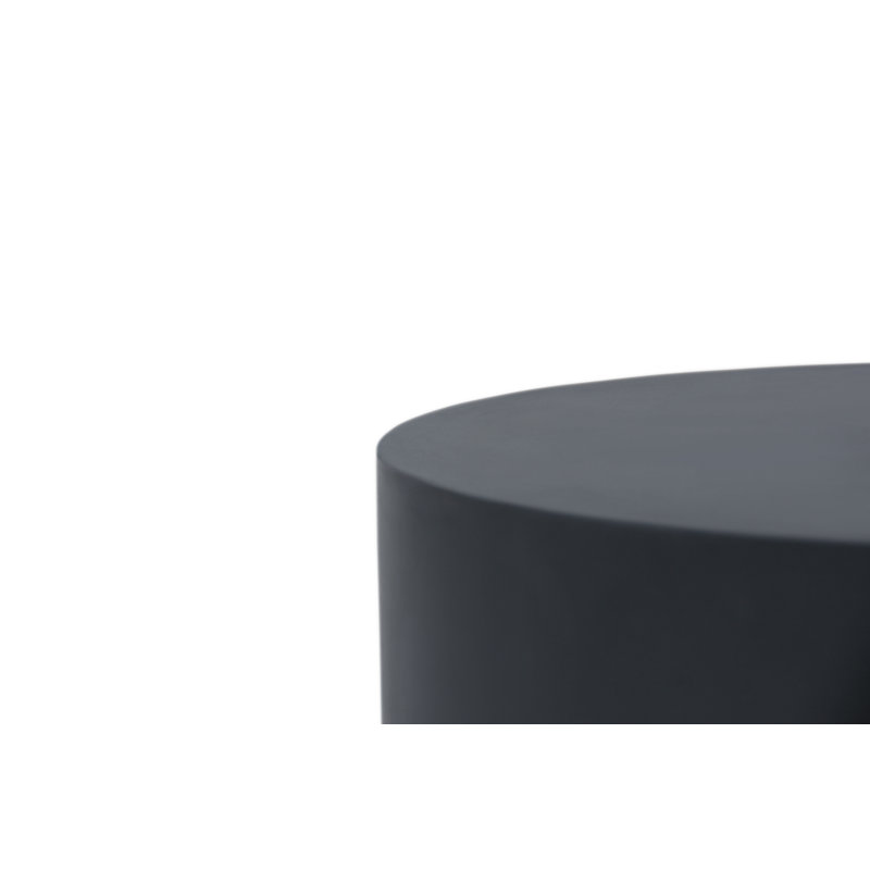 Table basse en béton, Noir, H 14,2 po x l 40 po x P 40 po