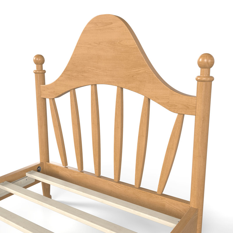 Lit plateforme simple avec tête de lit chic, structure de lit en bois massif avec support à lattes, pas de sommier tapissier et conception basse à terre