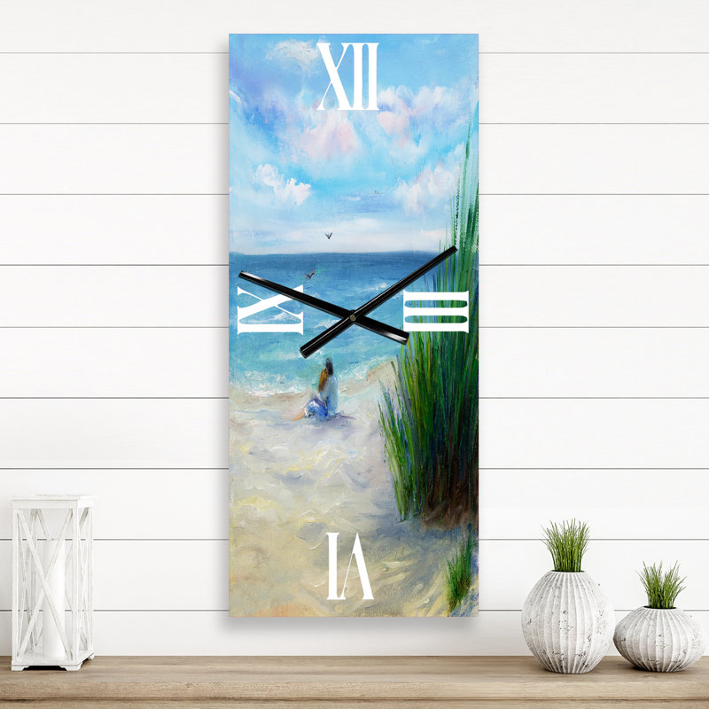 Horloge murale Couple in Love by the Beach, Petit
