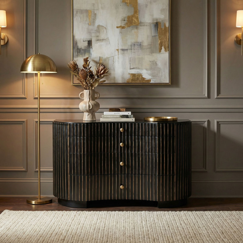 Irene 4 - Drawer Solid Wood Dresser