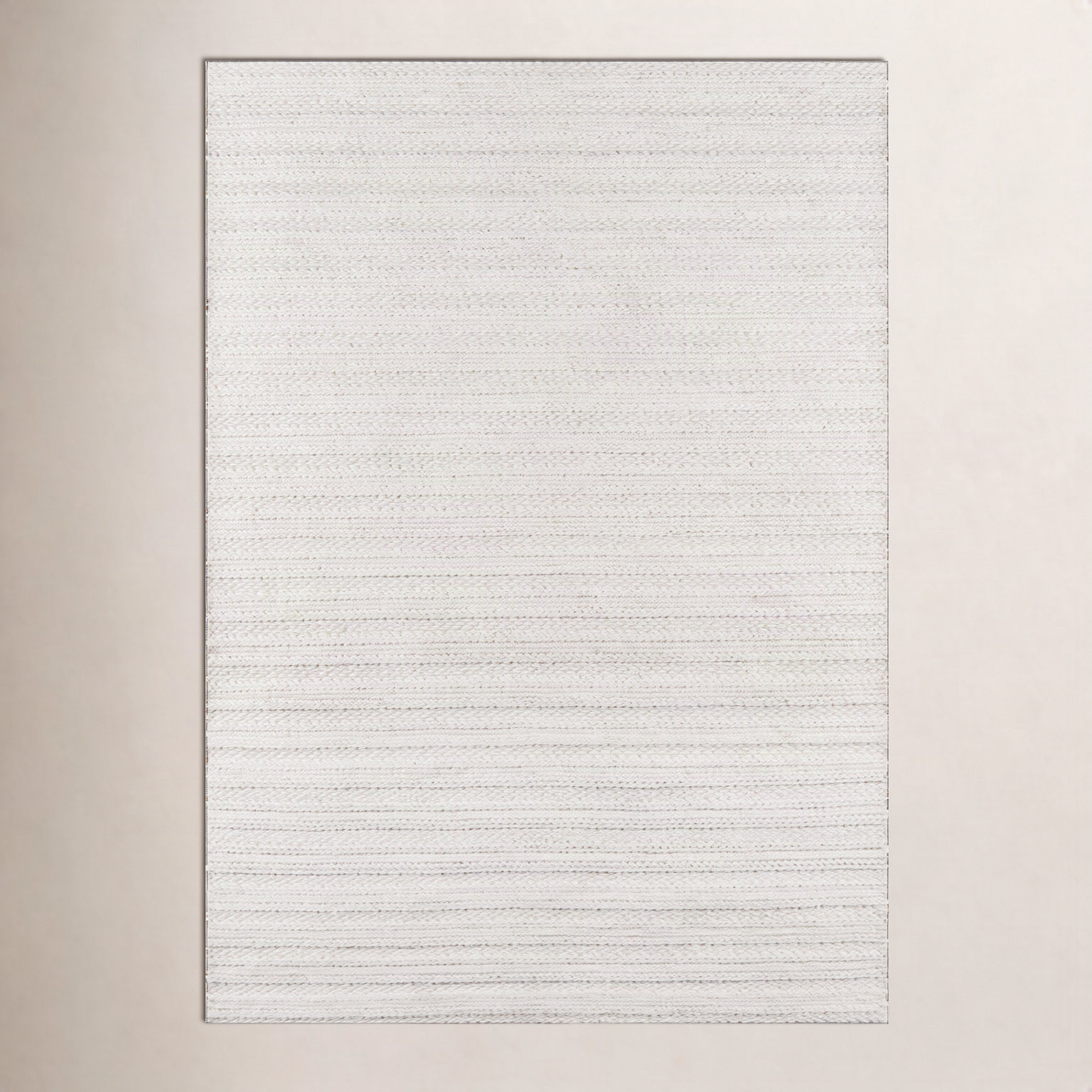 Kells Ivory Hand-Woven Geometric Jute Rug, Rectangle 5' x 7'