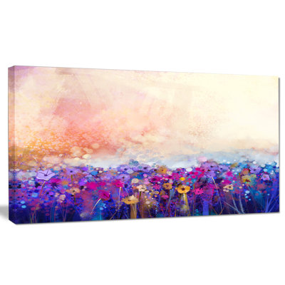 « abstract fleur aquarelle », reproduction d’art sur toile tendue