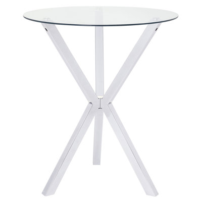 Table de bistro de luxe avec plateau en verre de 35 po Denali
