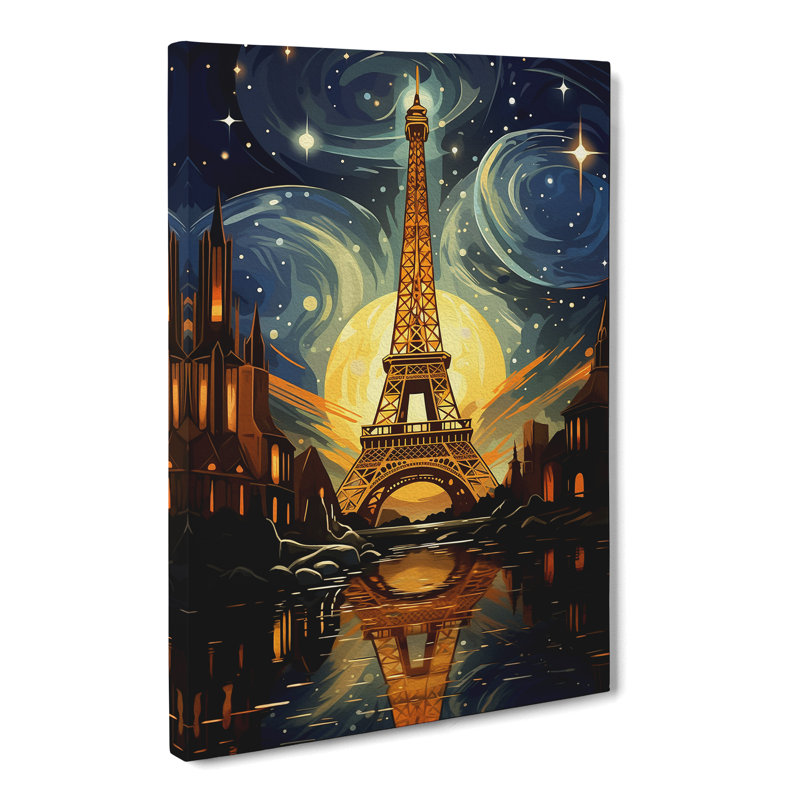 Eiffel Tower Deco - Wrapped Canvas, 50cm H x 35cm W x 3cm D