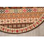 Tapis brun/beige/rouge round