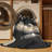 Machine Washable Pavli Gorilla Modern Solid Color Rug in Gray – Black Binding-1855014668