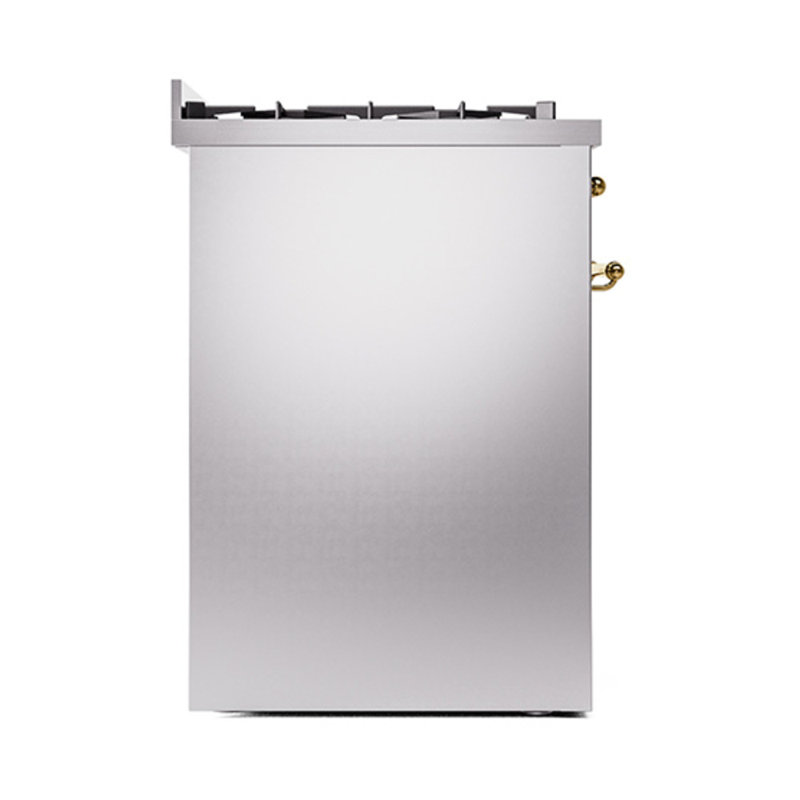 ILVE Nostalgie II Noblesse 30 po à double carburant, Acier inoxydable / laiton, Gaz naturel