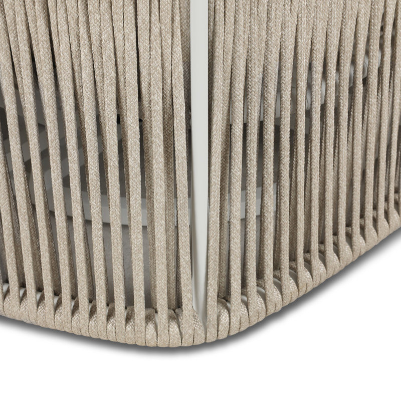Porto Outdoor Swivel Lounge Chair, Ivory Rope, Alessi Linen
