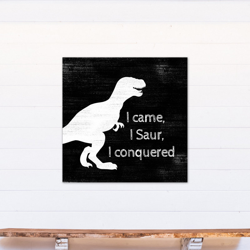 « i is i saur i conquerors », art encadré Macpherson, H 12 po x l 12 po x P 1,25 po, Toile tendue
