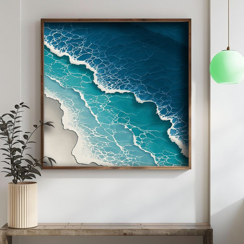 Peinture décorative en panneau de fibres à densité moyenne, H 27,56 po x l 27,56 po