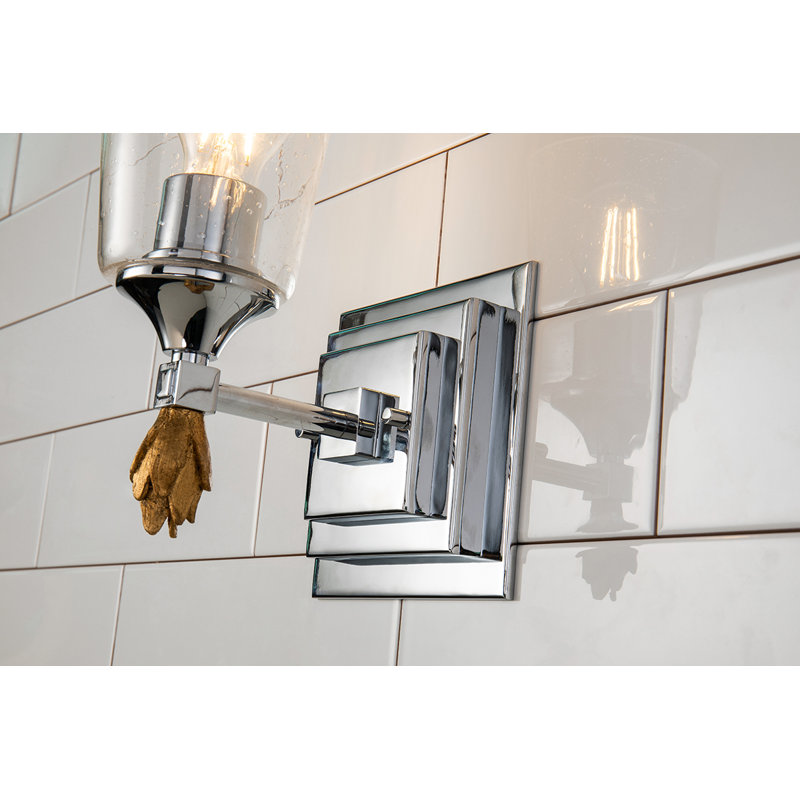 Vetiver 1 - Light Armed Sconce, Silver/Gold