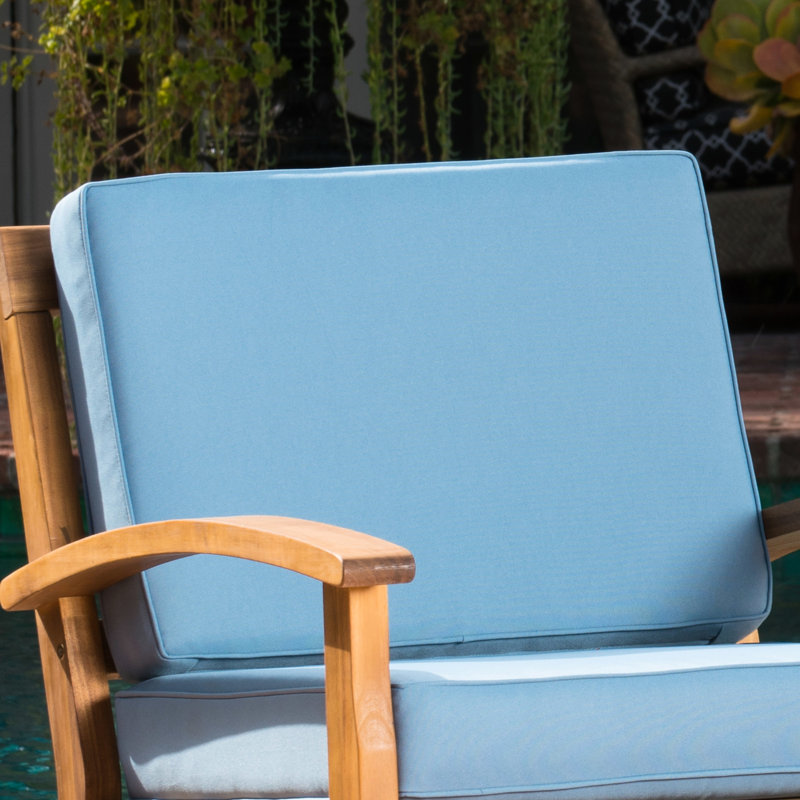 Fauteuil club de jardin en bois, coussins épais et confortables, traitement hydrofuge, dimensions : 82,5 cm (P) x 69 cm (L) x 80 cm (H). Convient aux espaces extérieurs en bois, résistant à l'eau.