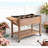 Planter Box,Wooden Garden Box,With 8 Pockets And Lockable Wheels,Foldable Side Clapboard,Elevated And Self-Draining Design