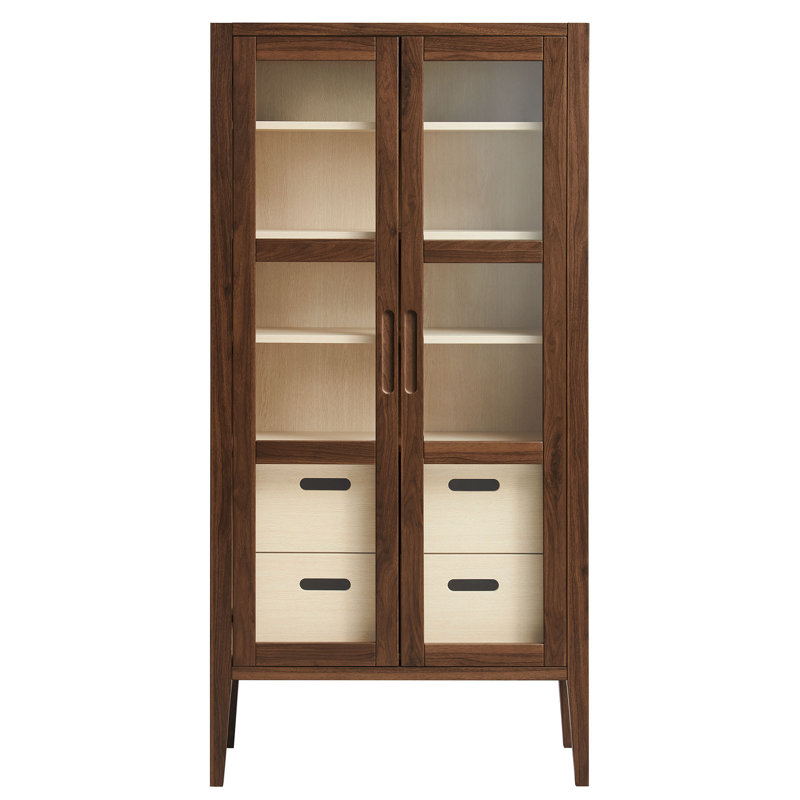 Grande armoire de rangement vitrée Nell