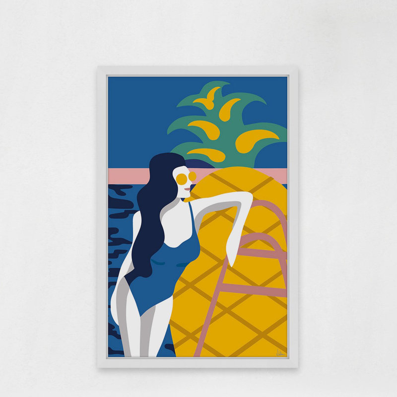 « summer vacance », impression encadrée, H 45 po x l 30 po