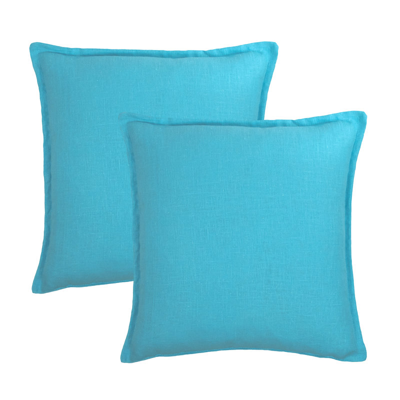 Coussin en lin Frisco, Bleu pâle