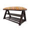Banc de rangement rembourré avec tablettes
