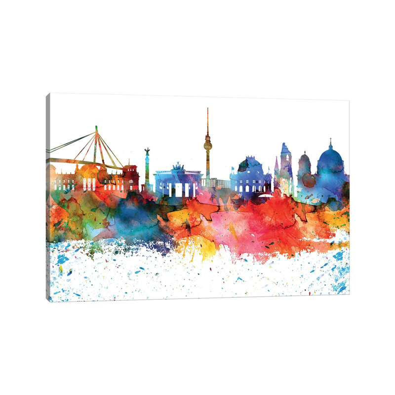 Berlin Skyline - Wrapped Canvas Painting, 66.04 cm H x 45.72 cm W x 1.91 cm D