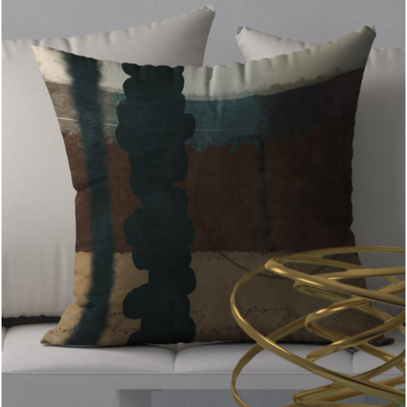 Abstract Reversible Throw Pillow, 24" x 24"